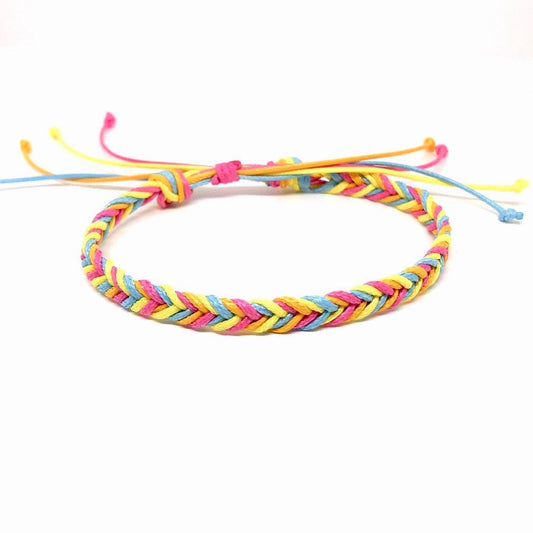 Braided Bracelet Anklet Colorful Girls Women Unisex