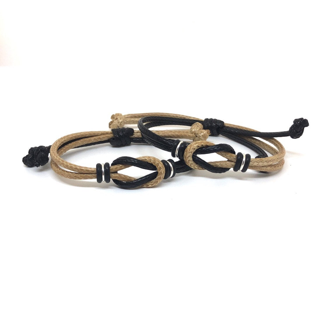 Nautical Knot Couple Bracelets, Two Colors Matching Bracelets - Gifts&Knots