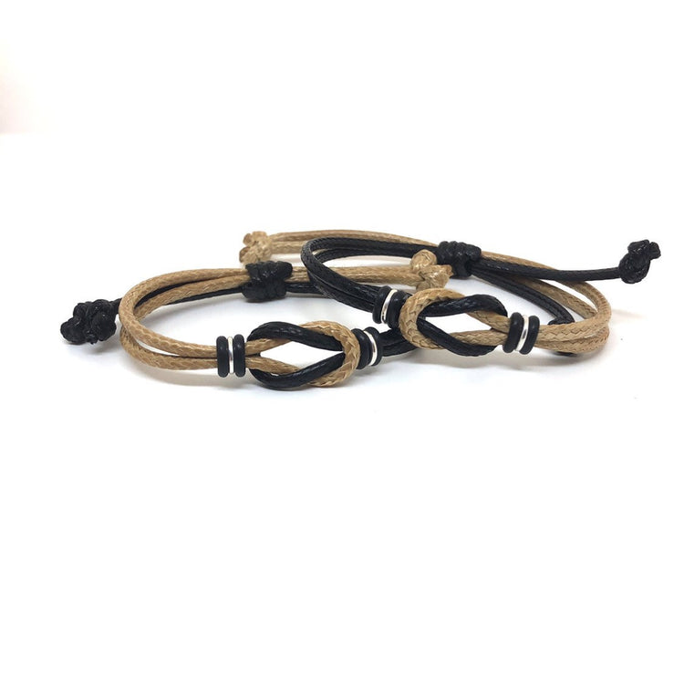 Nautical Knot Couple Bracelets, Two Colors Matching Bracelets - Gifts&Knots