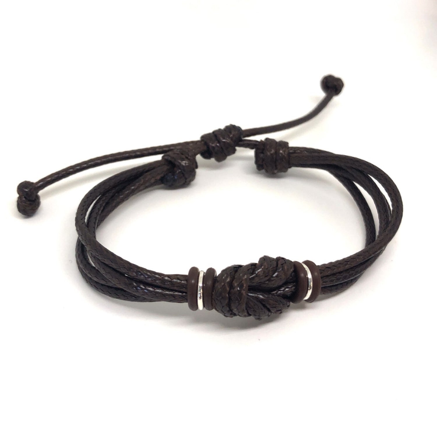 Celtic Knot Bracelet, Brown Waterproof Bracelet, His and Hers, Adjustable Bracelet, Infinity Bracelet, Unisex, Family Bracelets
