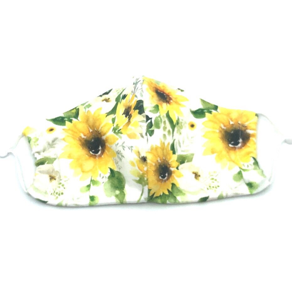 Sunflower II Face Mask Organic Cotton Summer Style