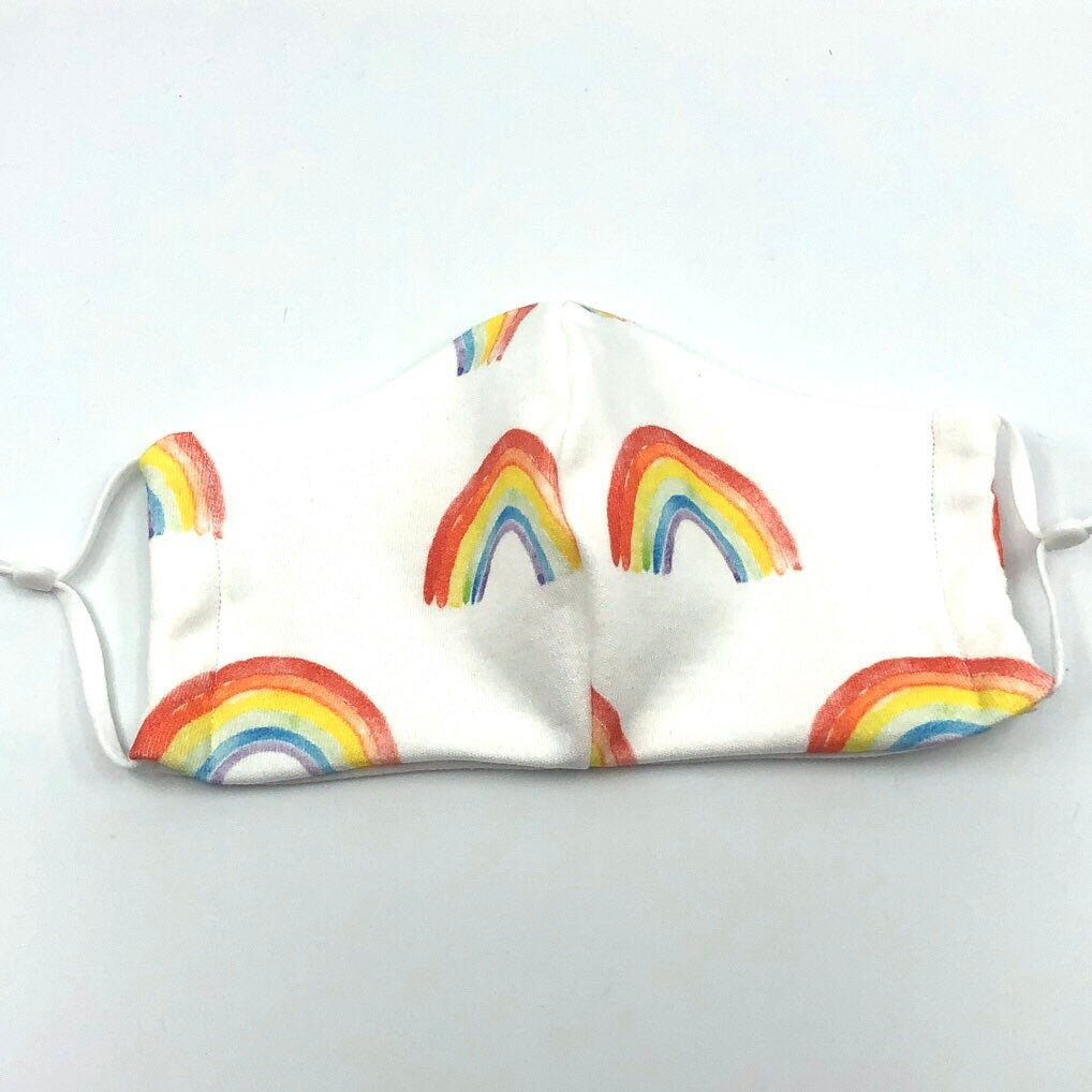 Rainbow Colorful Face Mask Organic Cotton Made in the USA