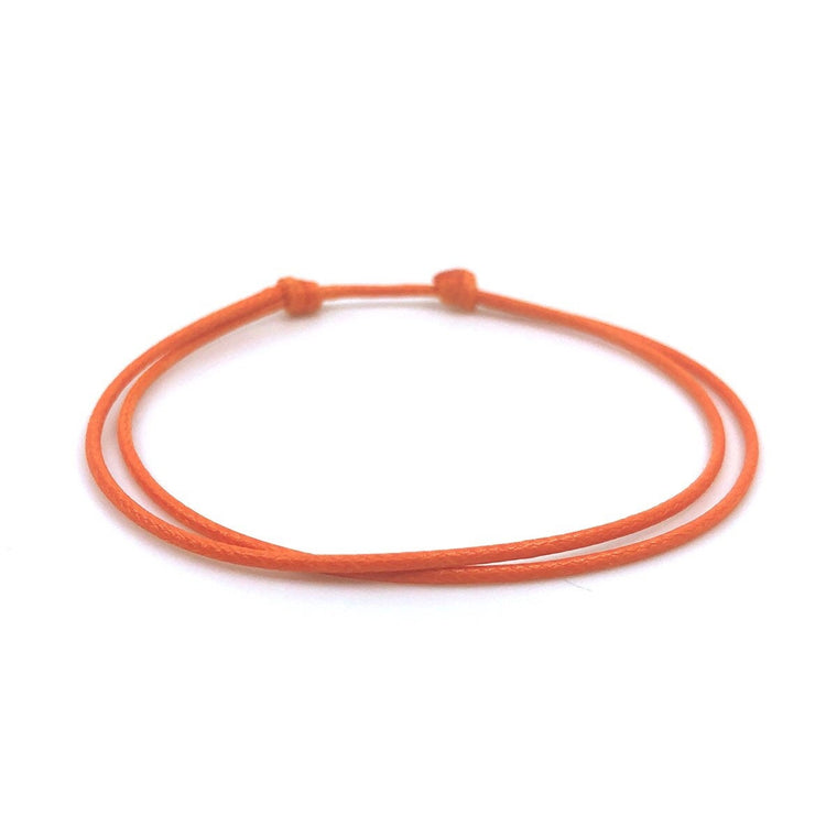 1mm Thin Orange Bracelet Anklet, Unisex