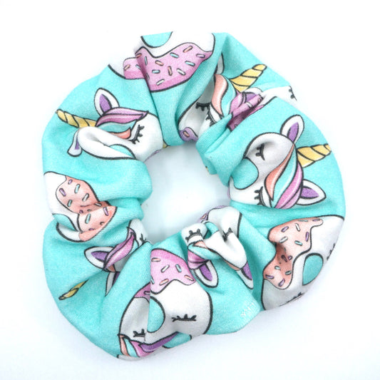 Unicorn Scrunchie Turquoise Hair Accesorie Gift for Her