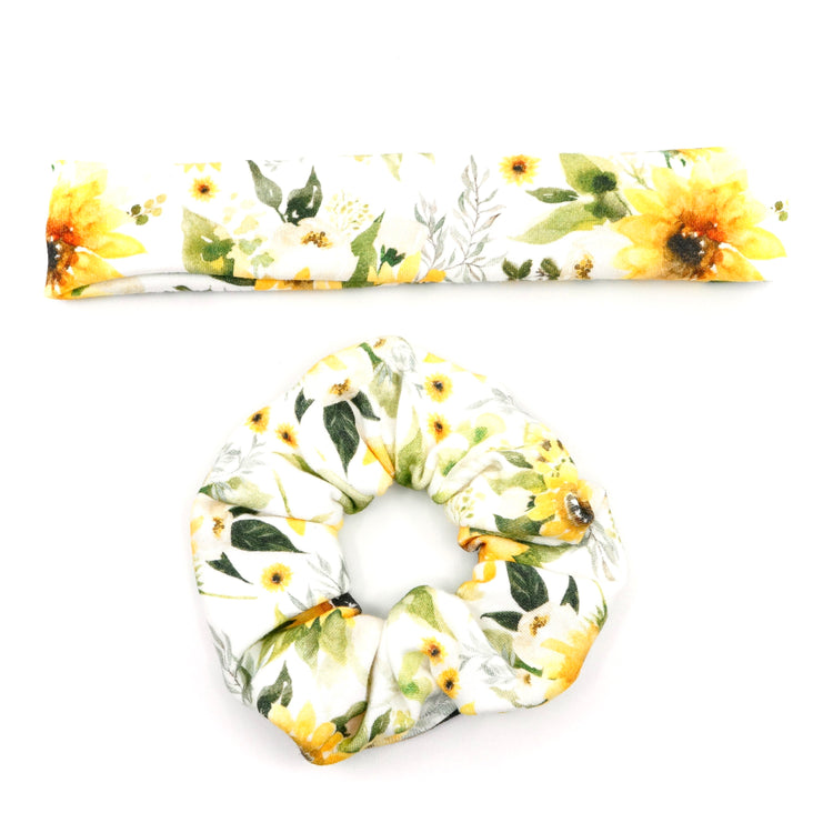 Sunflower Scrunchie Headband Hair Accesories Sunflower Gift
