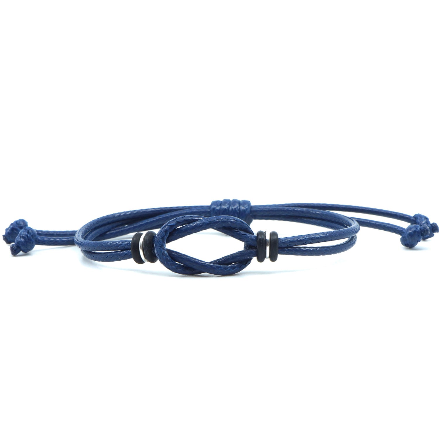 Celtic Knot Bracelet, Blue Waxed Cord Bracelet, Boys Bracelet, Adjustable Bracelet, Infinity Bracelet, Unisex, Family Bracelets