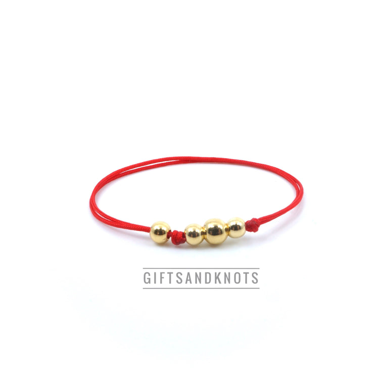 Red Gold Beads Bracelet Anklet