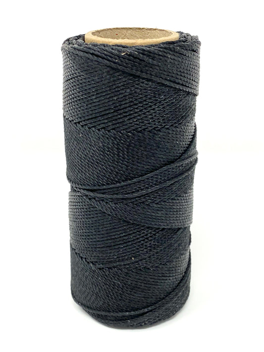 Linhasita Waxed Cord 1.5 mm Black Macrame PE-6/100G TEX 861 COR Preto 116 Meters