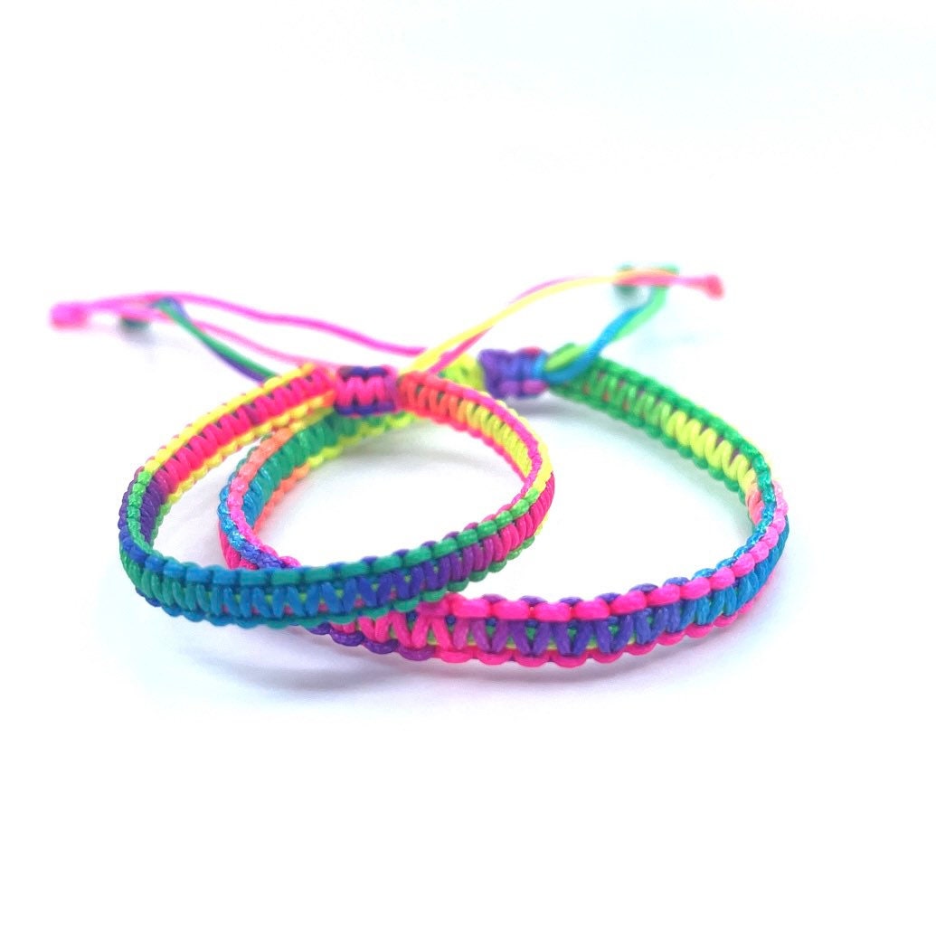 Father and Me Rainbow Matching Bracelet Set