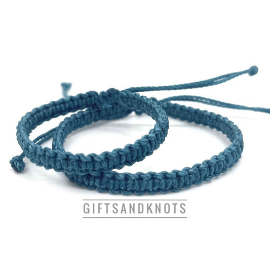 Father and Me Deep Teal Matching Bracelet Set