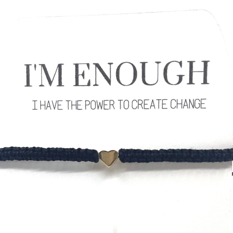 I Am Enough Bracelet, Positive Affirmation, Inspirational bracelet, Message Bracelet