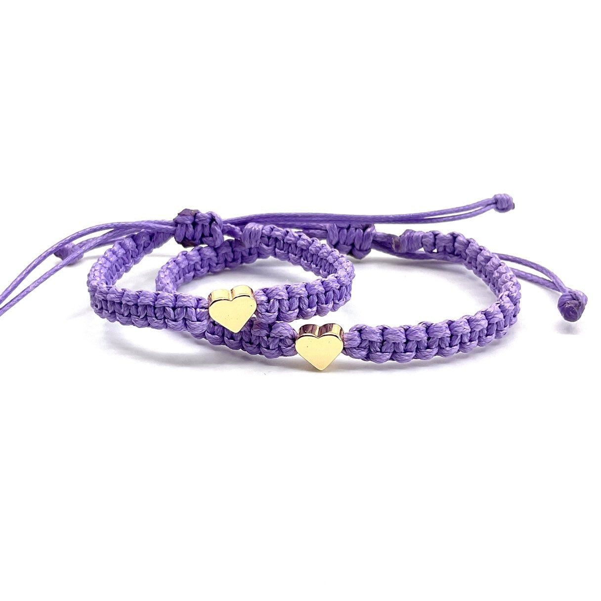 Heart Bracelet Light Purple Mother and Daughter