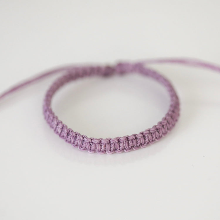 Light Purple Braided Awareness Bracelet