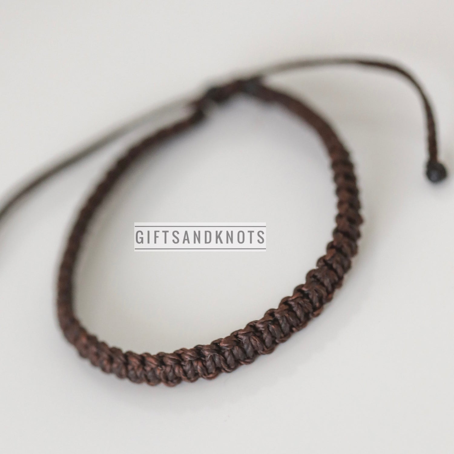 Dark Brown Braided Awareness Bracelet