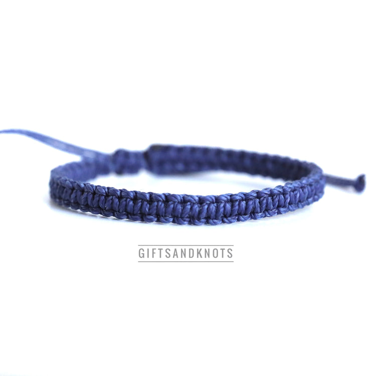 Blue Braided Awareness Bracelet