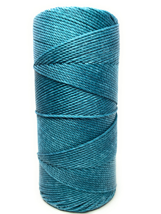 Linhasita Waxed Cord 1.5 mm Teal Macrame PE-6/100G TEX 861 COR 228 116 Meters