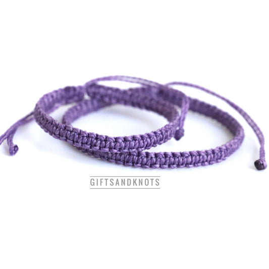 Father and Son Purple Matching Bracelet Set