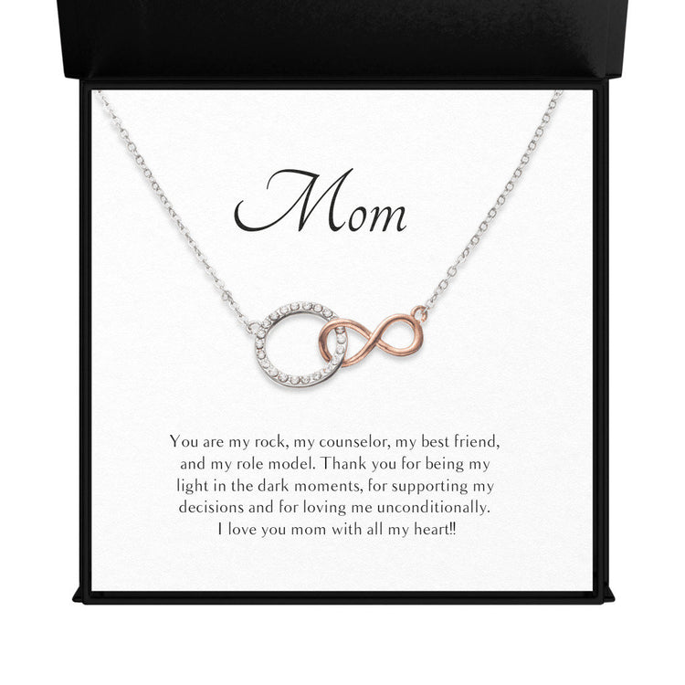 Infinity Circle Necklace Mom's Gift