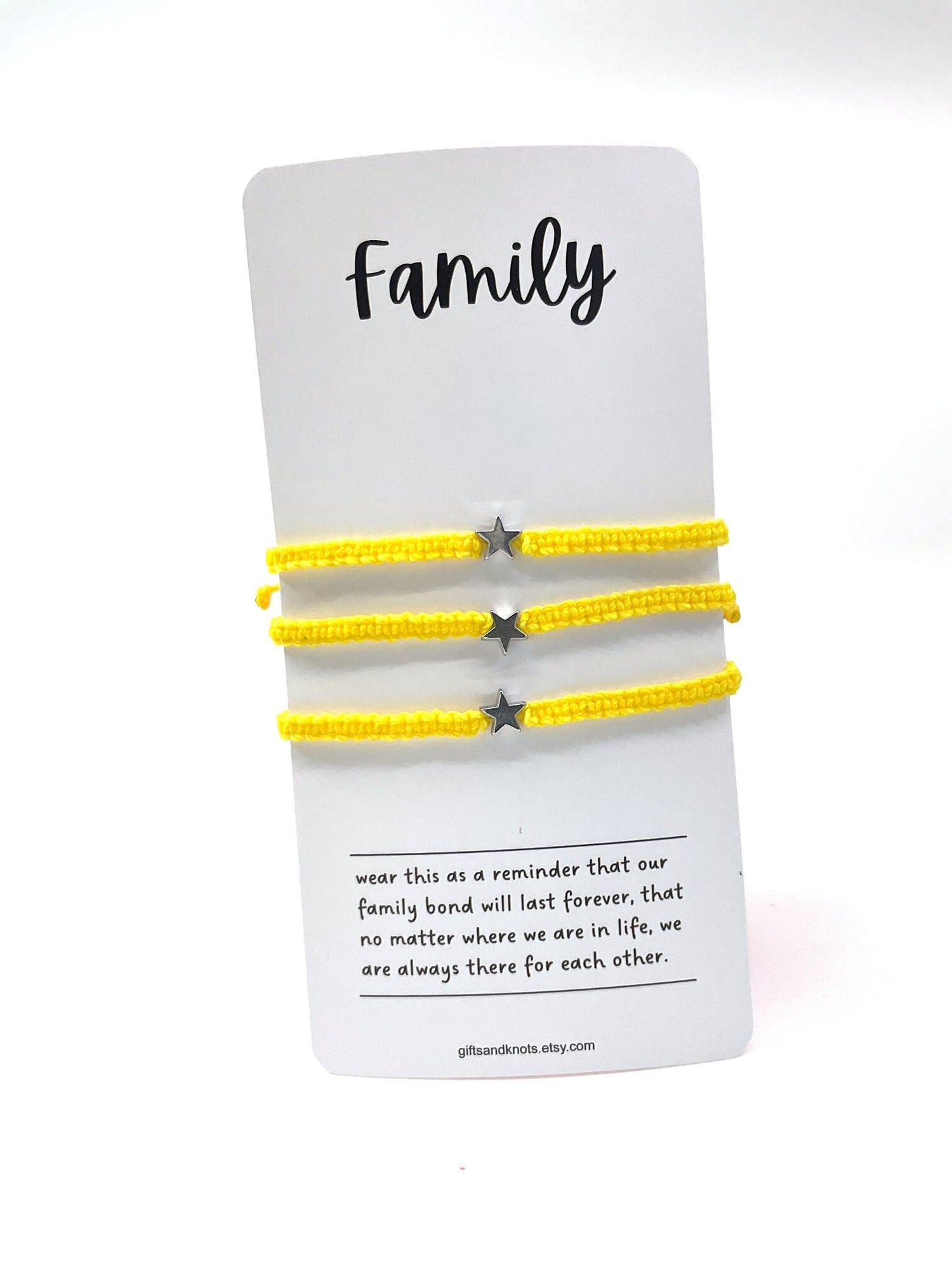 Family Star Yellow Matching Bracelets