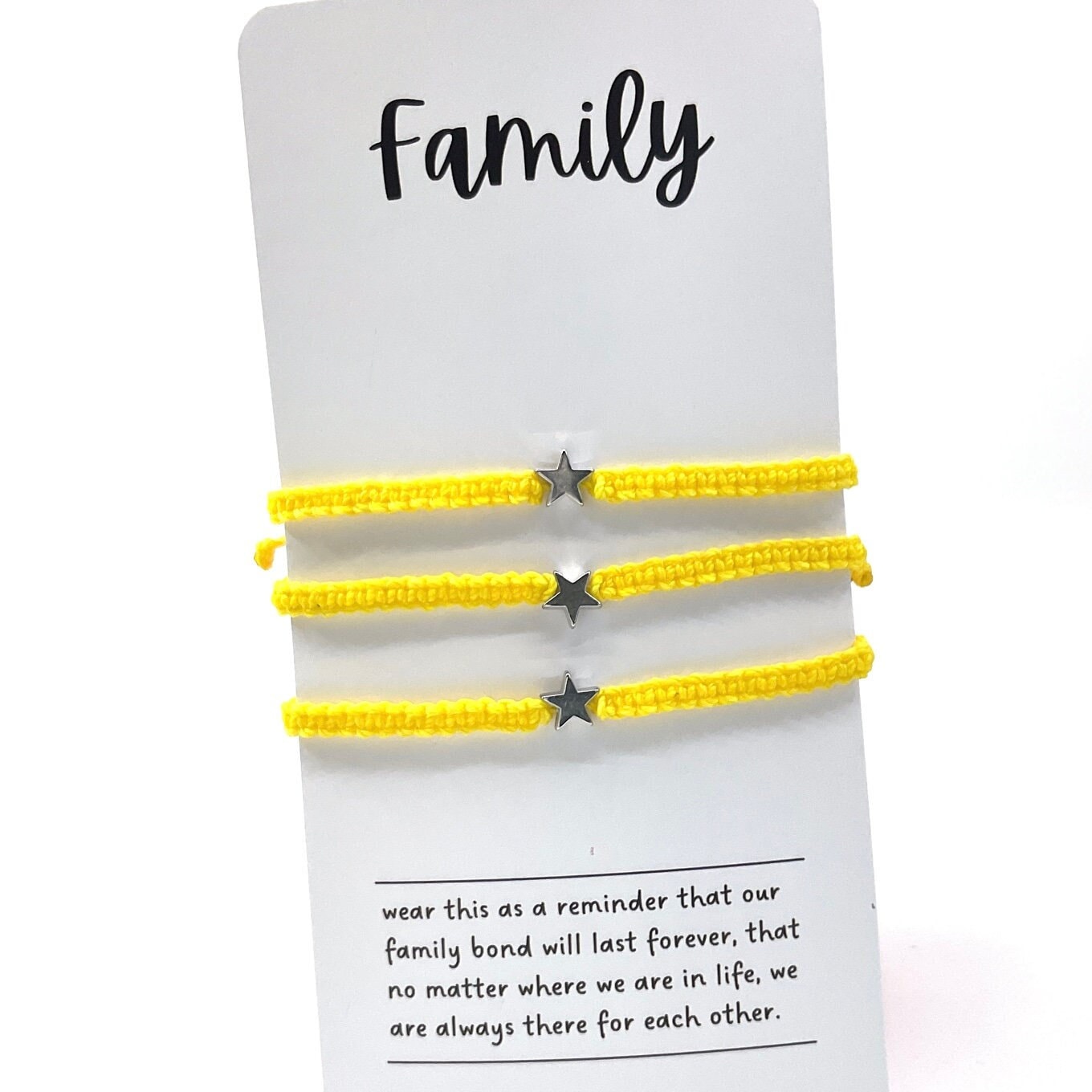 Family Star Yellow Matching Bracelets