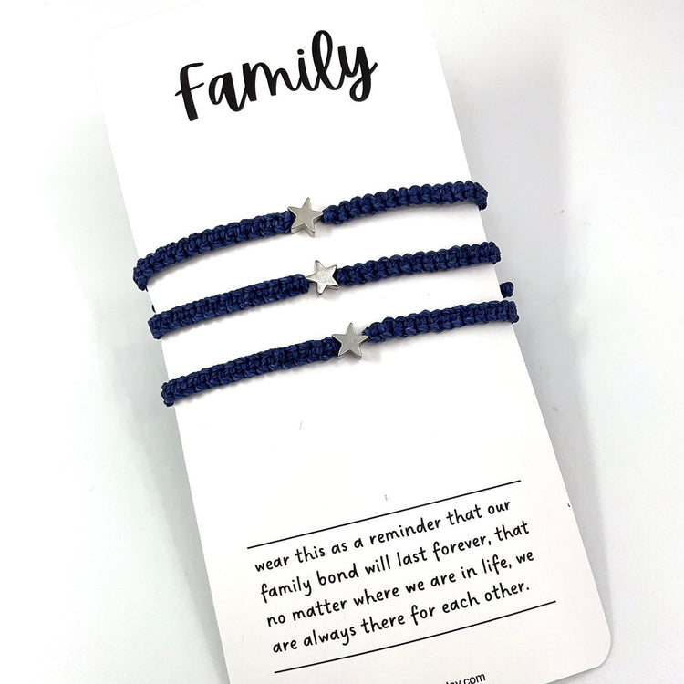 Family Star Blue Matching Bracelets