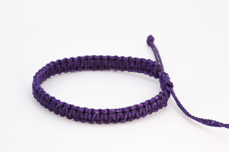 Purple Braided Macrame Bracelets: Bulk Orders & Wholesale