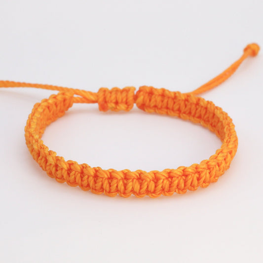 Orange Braided Macrame Bracelets: Bulk Orders & Wholesale