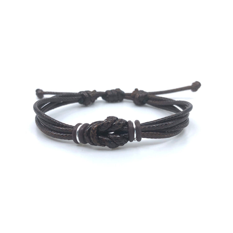 Celtic Knot Bracelet, Brown Waterproof