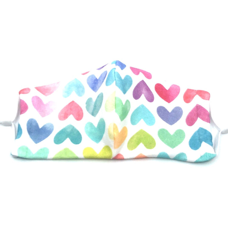 Rainbow Hearts Colorful Face Mask