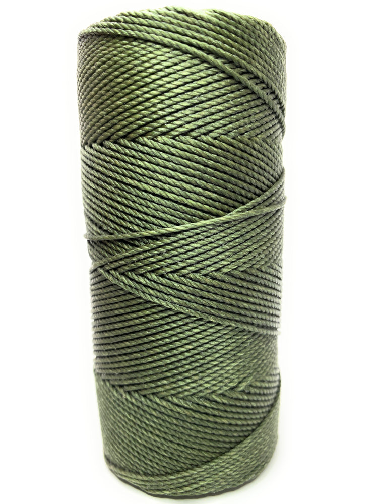 Linhasita Waxed Cord 1.5 mm Olive Macrame PE-6/100G TEX 861 COR 64 116 Meters